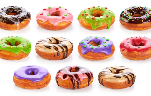 Colorful, donuts, glaze, donuts
