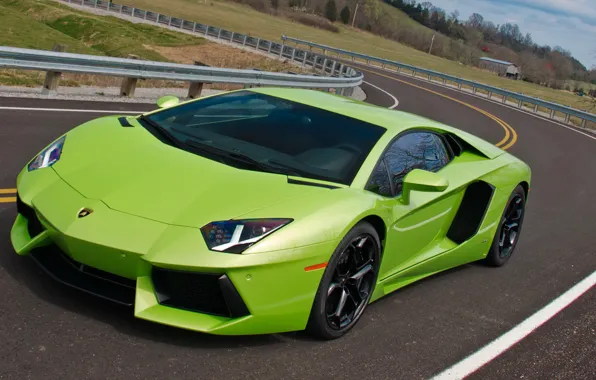 Picture green, Lamborghini, LP700-4, Aventador