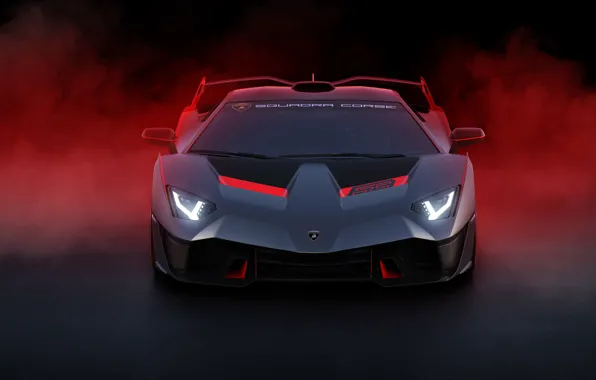 Lamborghini, supercar, front view, 2018, SC18