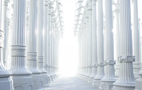 Architecture, symmetry, greek columns