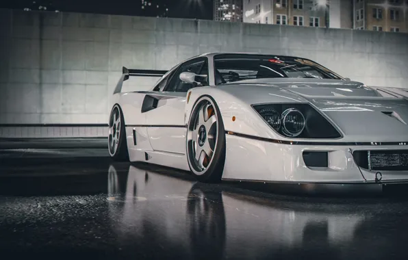 White, Machine, Ferrari, Render, Supercar, Retro, Supercar, Sports car