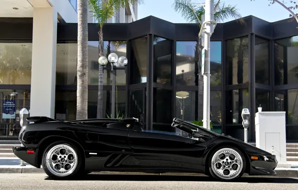 Palma, black, Lamborghini, convertible, black, diablo, roadster, Lamborghini