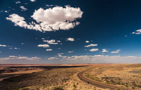 Picture road, sky, nature