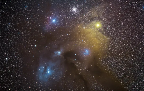 Space, space, stars, Molecular cloud, Rho Ophiuchus