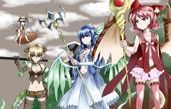 Anime, Art, Art, anime, Zettai Bouei Leviathan, Absolute defense Leviathan