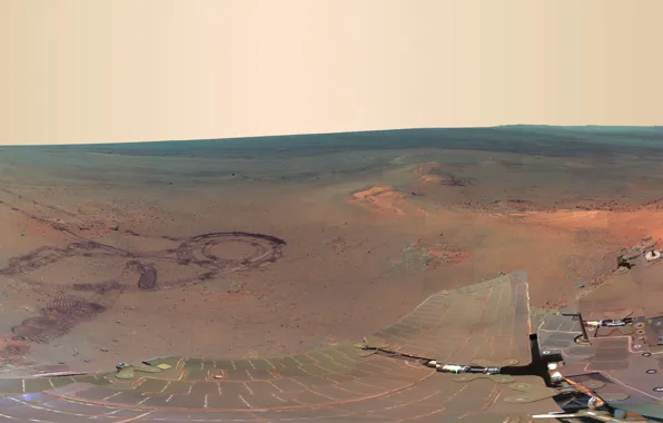 Picture mountain, panorama, Mars, Opportunity, the Rover, Grilis Haven