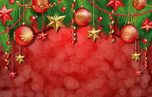 Decoration, balls, tree, New Year, Christmas, Christmas, balls, decoration