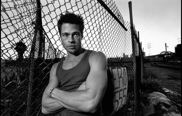 Picture grille, the fence, actor, Brad Pitt, Male
