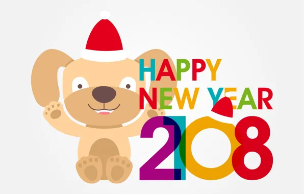 Dog, New year, 2018