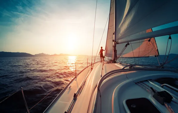 Sea, freedom, the sun, reflection, the way, movement, the wind, coast