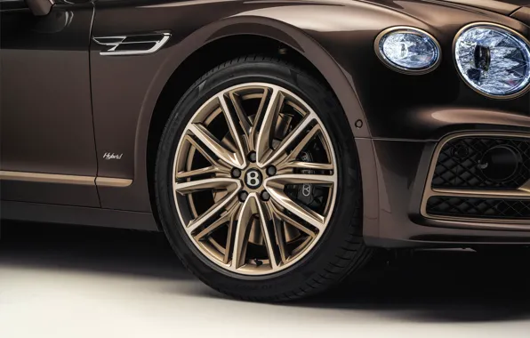 Bentley, logo, wheel, disk, Flying Spur Hybrid, Odyssean Edition, body part