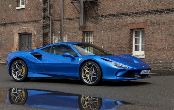 Ferrari, blue, Ferrari F8 Tributo, F8
