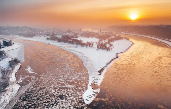 Picture winter, Lithuania, Kaunas