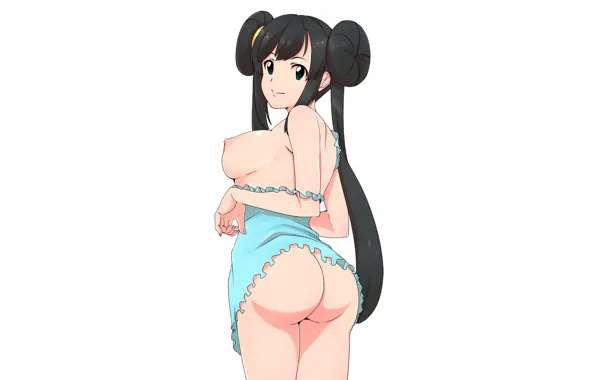 Girl, sexy, ass, long hair, dress, nipples, boobs, anime
