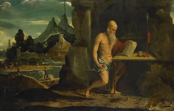 Picture, mythology, Saint Jerome, Bernardino da Brescia
