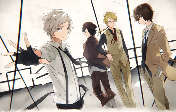 Anime, art, guys, Bungou Stray Dogs