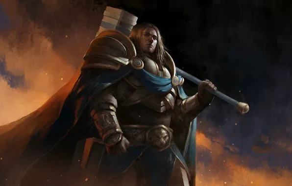 Download wallpaper paladin, Warcraft 3, hammer, Arthas Menethil ...