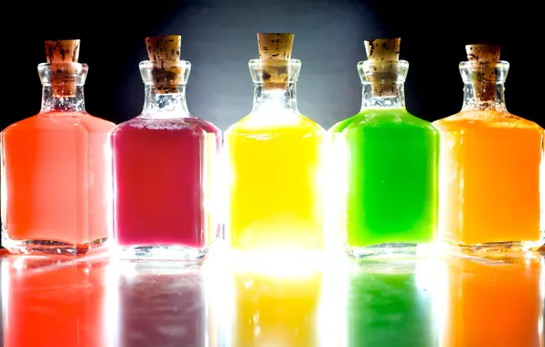 Picture light, color, 158, Bottles