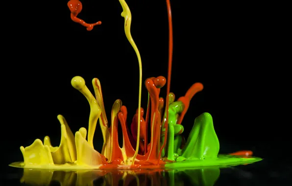 Squirt, paint, color, splash, liquid