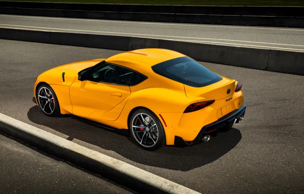 Yellow, coupe, Toyota, Supra, the fifth generation, mk5, double, 2020