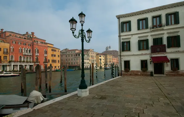 The sky, home, Italy, Venice, channel, promenade
