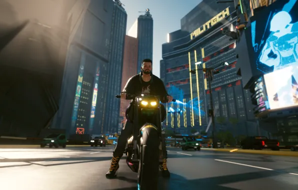 Wallpaper motorcycle, cyberpunk, cyberpunk, Cyberpunk 2077 for mobile ...