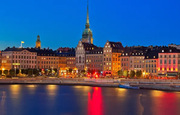 Picture night, lights, home, Stockholm, Sweden