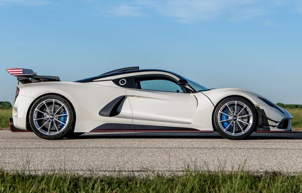 Picture side view, blue sky, Hennessey, Venom, 2023, Hennessey Venom F5 Revolution, F5 Revolution