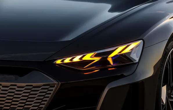 Audi, headlight, the hood, 2018, e-tron GT Concept