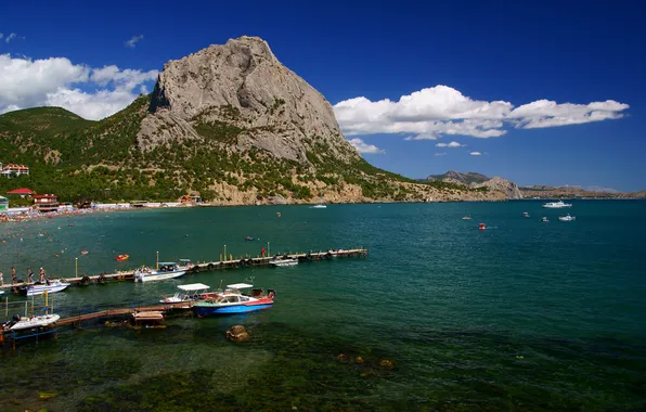 Picture landscape, mountains, the ocean, pier, the suburbs, Walleye, New Light