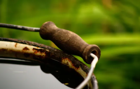 Water, macro, bucket
