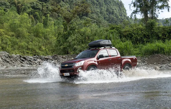 Picture squirt, river, Chevrolet, pickup, Isuzu, 2020, D-Max, 2021