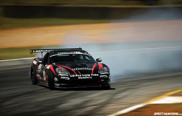 Picture sport, skid, drift, drift, corvette, chevrolet, Chevrolet