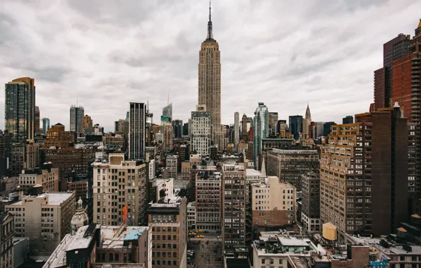 Wallpaper New York, skyline, Empire State Building