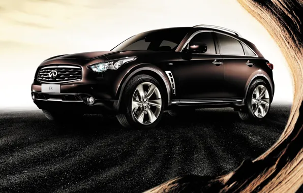 Tree, infiniti, drives, infiniti, the front, crossover, cool car