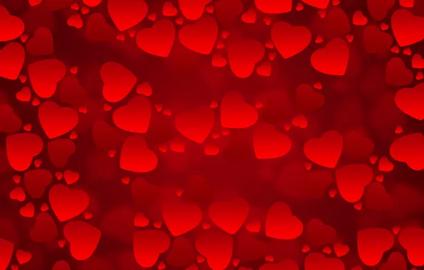 Picture red, background, texture, hearts