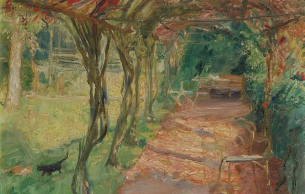 Picture picture, Under The Gazebo, Max Slevogt, Max Slevogt, 1901, landscape