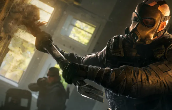 Hammer, gas mask, fighter, sledge, Rainbow six: Siege