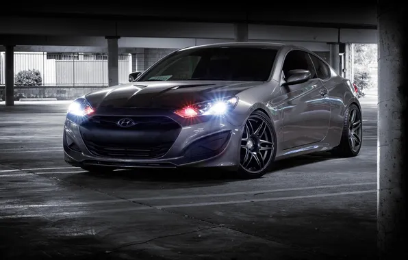 Picture Auto, The fence, Tuning, Machine, Hyundai, Coupe, Parking, Genesis