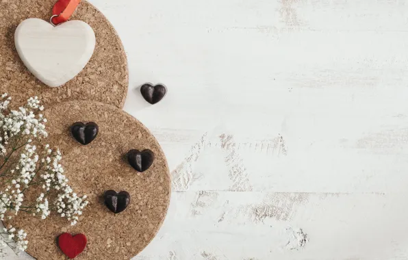 Chocolate, candy, hearts, Holiday, Valentine's day