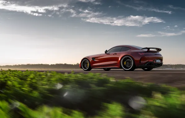 Mercedes-Benz, speed, rear view, AMG, 2018, GT R