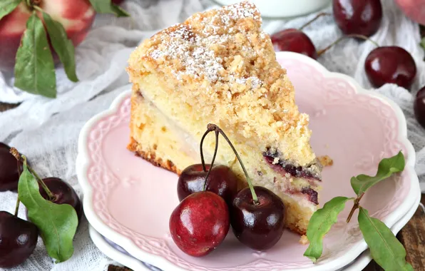 Picture cherry, berries, pie, cakes