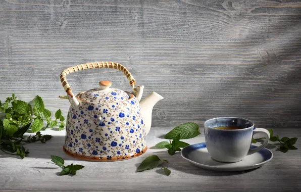 Tea, kettle, Cup, Anna Khomulo