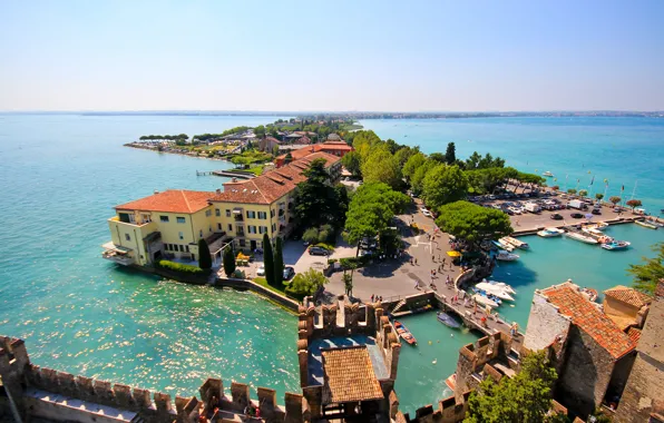 Picture island, Italy, panorama, Italy, Lombardy, Lombardy, Garda, Sirmione