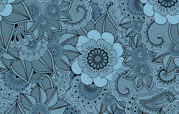 Picture flowers, retro, background, pattern, vector, texture