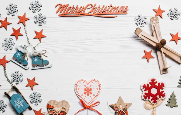 Space, Christmas, with, winter, background, Xmas, decoration