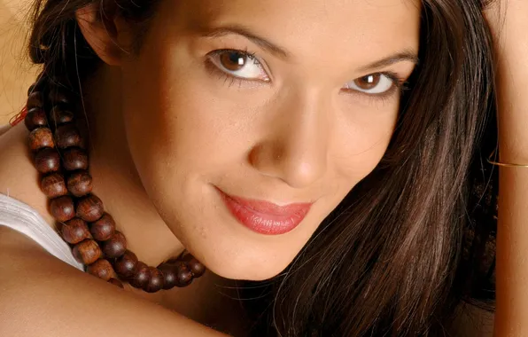 Smile, actress, brunette, melanie doutey