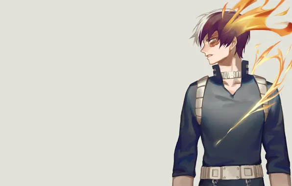 Anime, art, Boku no Hero Academy, My hero Academy, Todoroki Shoto
