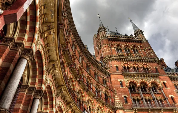 Picture the building, England, London, station, London, England, St Pancras, the station building