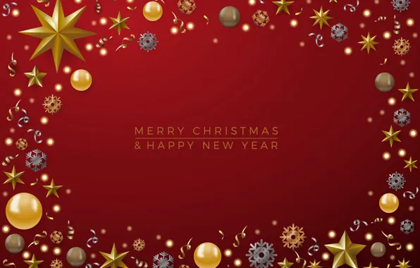 Decoration, background, holiday, new year, postcard, Christmas